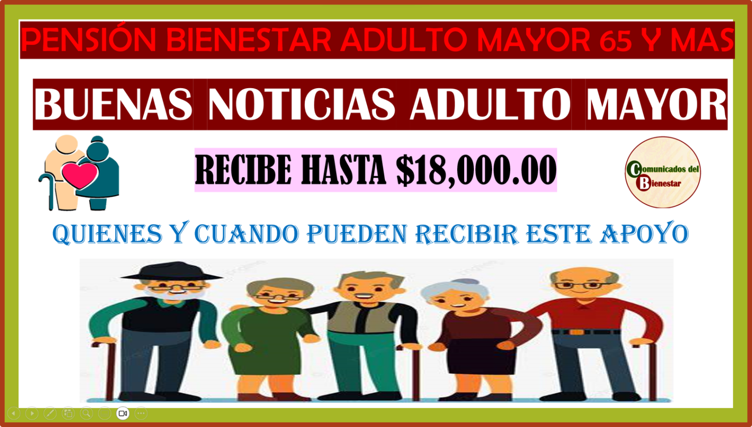 Adulto Mayor Grandes Noticias Para Ti Recibiran En Los Meses