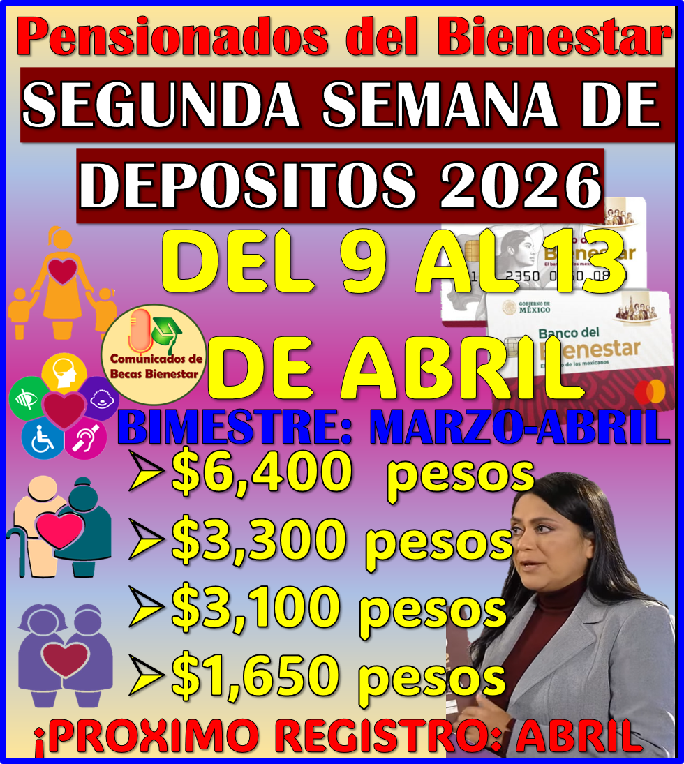 ≫ Segunda Semana de pagos del 9 al 13 de Marzo 2026: Pensiones del ...