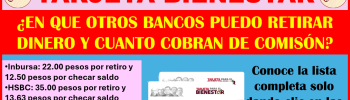 ATENCIÓN ADULTO MAYOR GRAN INFORMACION PARA TI SI DESEAS SACAR DINERO DE TU TARJETA BIENESTAR EN UNA SUCURSAL QUE NO SEA DEL BANCO BIENESTAR ENTERATE DE CUANTO TE COBRAN DE COMISIÓN LOS BANCOS