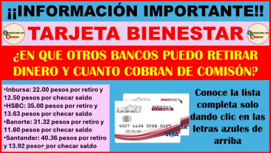 ATENCIÓN ADULTO MAYOR GRAN INFORMACION PARA TI SI DESEAS SACAR DINERO DE TU TARJETA BIENESTAR EN UNA SUCURSAL QUE NO SEA DEL BANCO BIENESTAR ENTERATE DE CUANTO TE COBRAN DE COMISIÓN LOS BANCOS