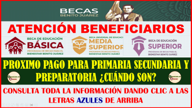 BECAS BENITO JUAREZ ¿CUÁNDO SON LOS DEPOSITOS DE LAS BECAS PARA PRIMARIA SECUNDARIAY PREPARATORIA?