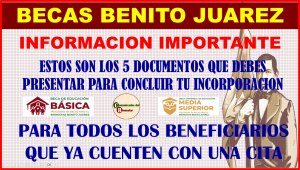 INFORMACION IMPORTANTE PARA TODOS LOS ESTUDIANTES ESTOS SON LOS DOCUMENTOS QUE DEBES PRESENTAR EL DIA DE TU CITA PARA LAS BECAS BENITO JUAREZ