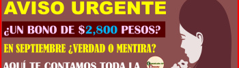 ATENCIÓN A TODAS LAS BENEFICIARIAS DEL PROGRAMA MUJERES CON BIENESTAR SE ACTIVA UNA ALERTA POR BONO DE $2,800 PESOS EN EL MES DE SEPTIEMBRE