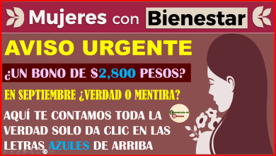 ATENCIÓN A TODAS LAS BENEFICIARIAS DEL PROGRAMA MUJERES CON BIENESTAR SE ACTIVA UNA ALERTA POR BONO DE $2,800 PESOS EN EL MES DE SEPTIEMBRE