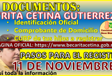 Solo son 3 DOCUMENTOS que necesitas para el REGISTRO de la Beca Rita Cetina Gutierrez