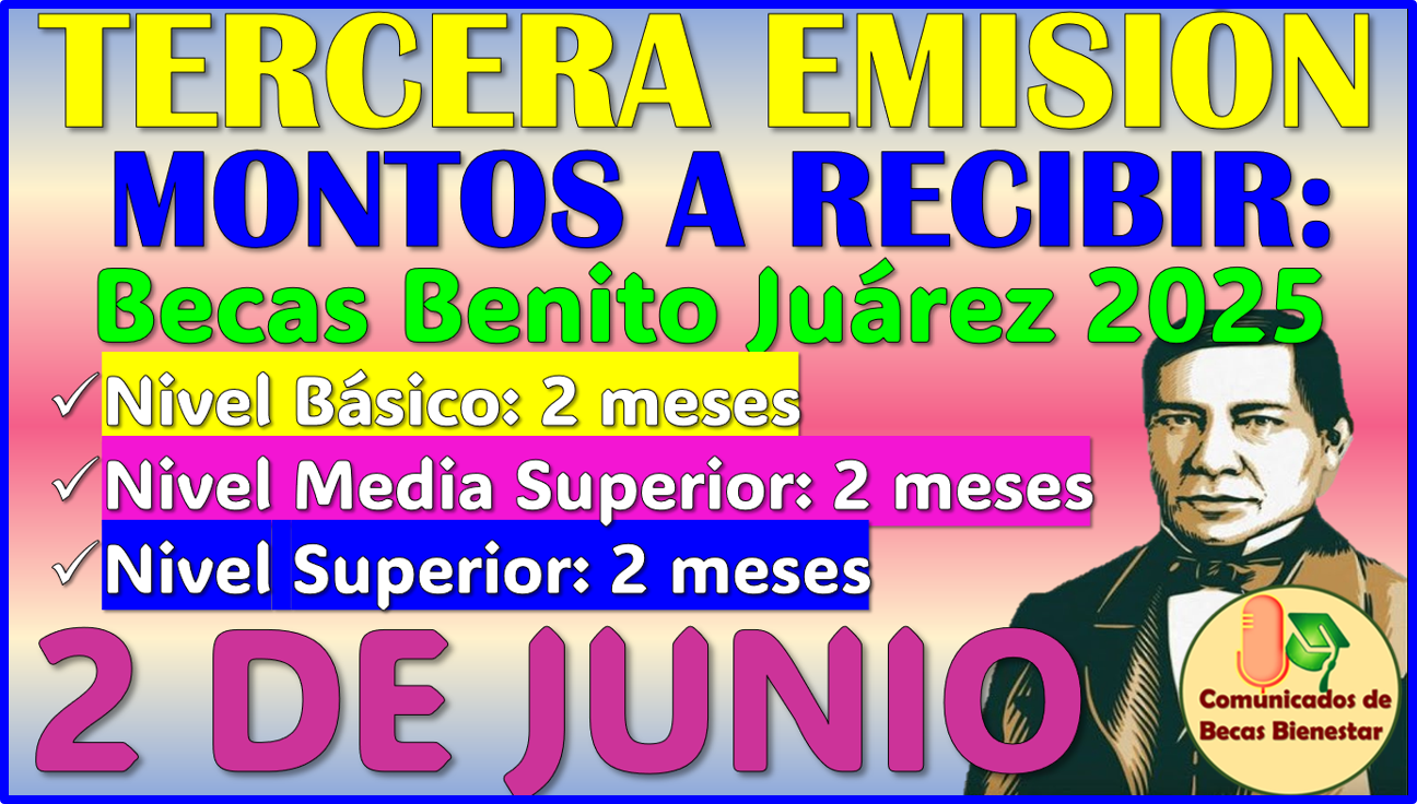 Estos son los MONTOS que vas a recibir en tu TERCERA EMISIÓN: Becas Benito Juárez 2025