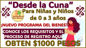 Conoce como funciona el Programa "Desde la Cuna" para todos los niños de 0 a 3 años, aqui más detalles