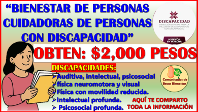 BIENESTAR DE PERSONAS CUIDADORAS DE PERSONAS CON DISCAPACIDAD ¡YA ESTA DISPONIBLE EL PROGRAMA!