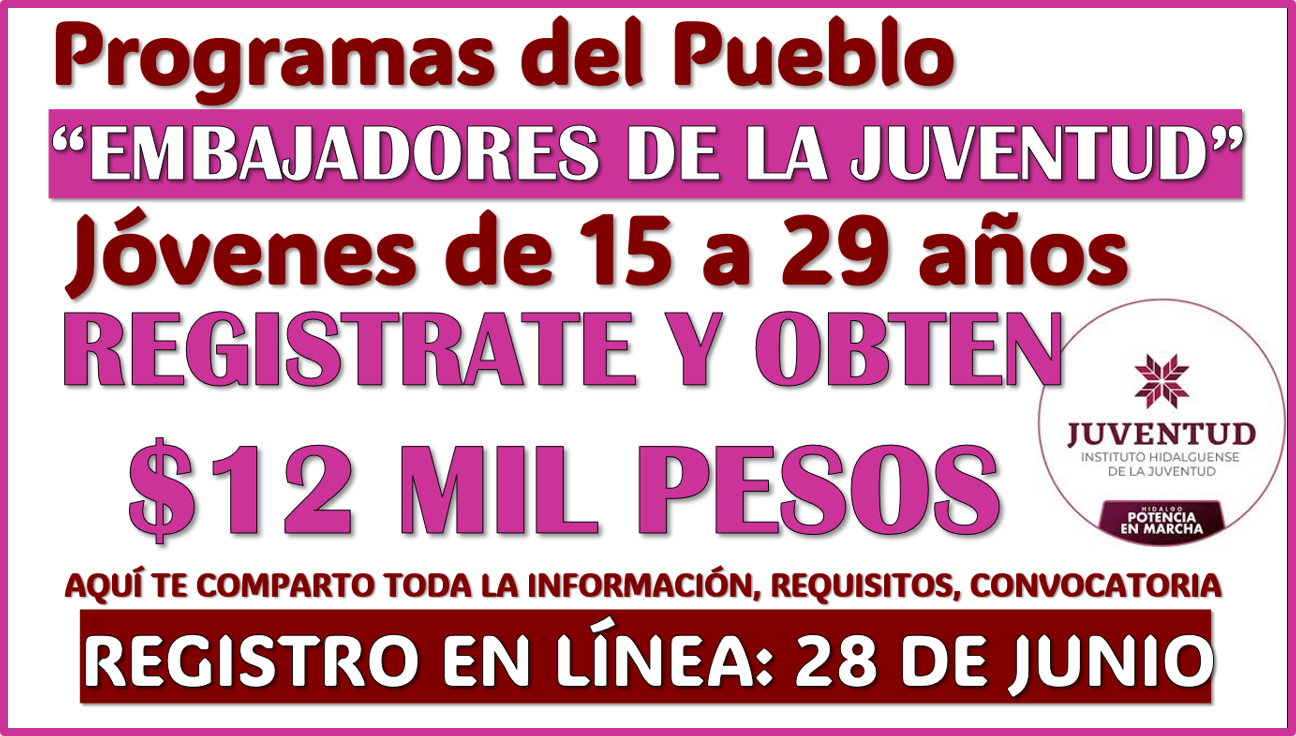 Registrate en el Programa "Embajadores de la Juventud" si tienes entre 15 a 29 años