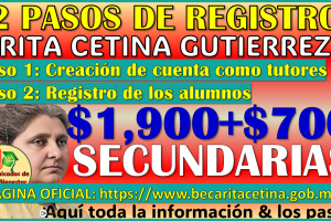 2 PASOS PARA EL REGISTRO: Beca Rita Cetina Gutierrez 2024-2025