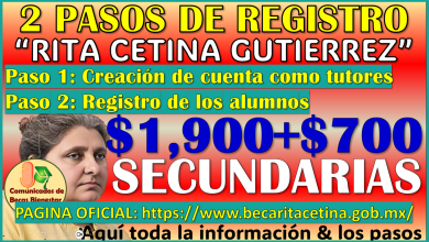 2 PASOS PARA EL REGISTRO: Beca Rita Cetina Gutierrez 2024-2025