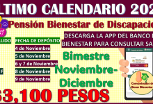 Conoce el Calendario de Pagos de la Pensión Bienestar de Discapacidad Bimestre Noviembre-Diciembre 2024