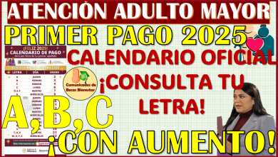 Primer Calendario Oficial de Pagos 2025 para la Pensión Bienestar del Adulto Mayor