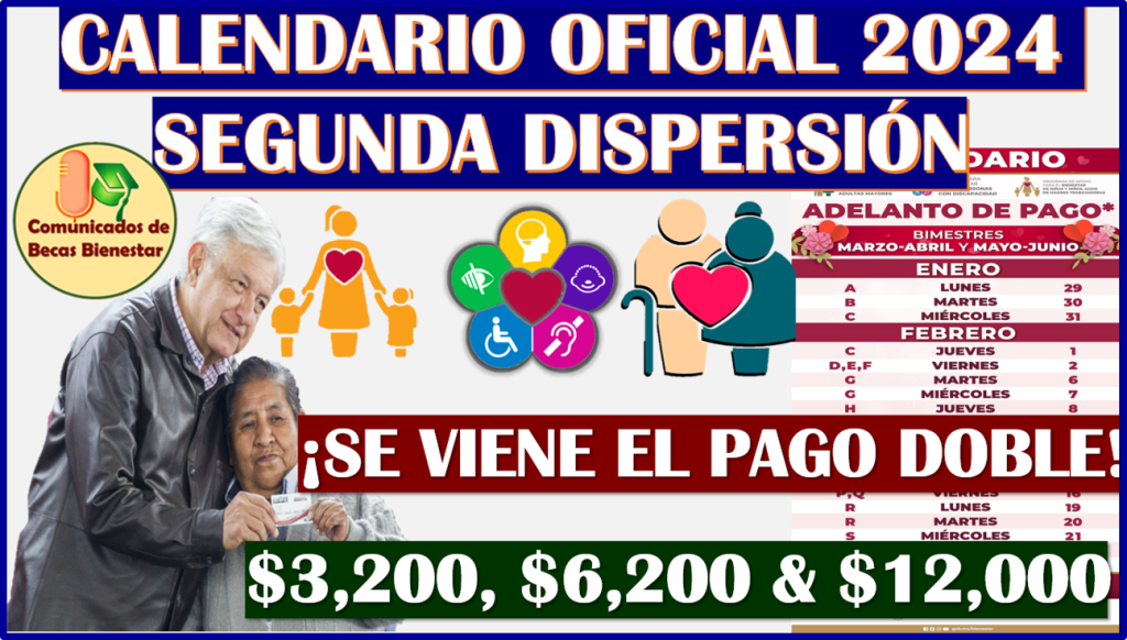 ≫ Este es tu SEGUNDO CALENDARIO OFICIAL DE PAGOS 2024 de las Pensiones