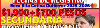 Se extiende el REGISTRO para la Beca Rita Cetina Gutierrez 202-2026 ¡NO TE QUEDES FUERA!