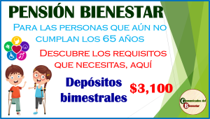 ¡PENSIONES BIENESTAR PARA LOS QUE AUN NO CUMPLEN LOS 65 AÑOS!