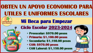 Si deseas OBTENER un apoyo económico para Uniformes e Útiles Escolares, esta es tu oportunidad, aun tienes tiempo