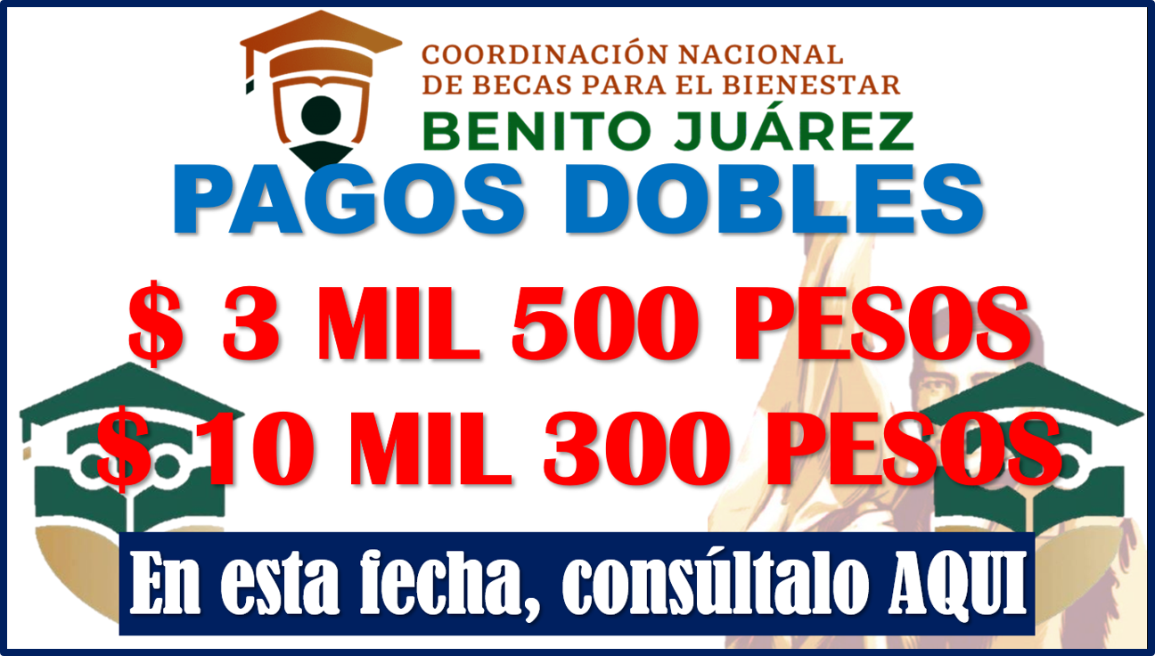 Se confirma para la Beca Benito Juárez 2023, pagos dobles!