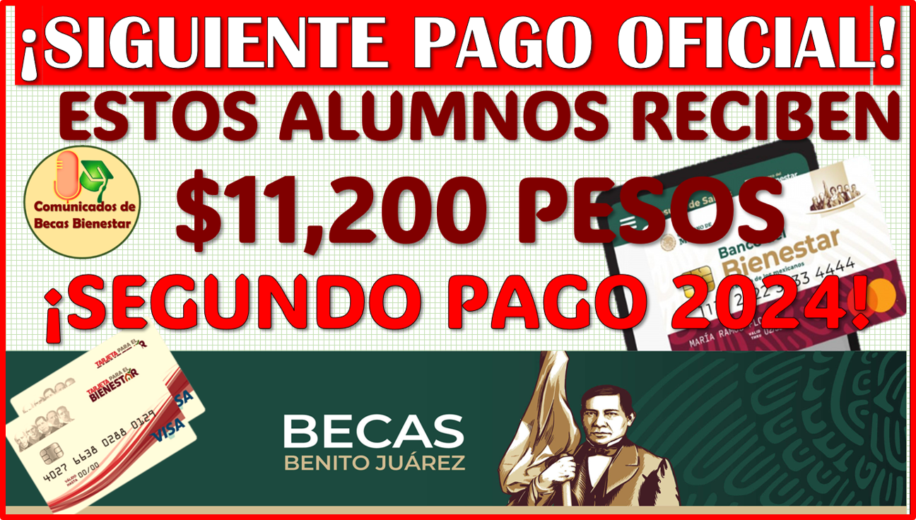 ¿Quienes son los alumnos que reciben $11,200 pesos en este segundo pago? Becas Benito Juárez AQUÍ TE INFORMAMOS