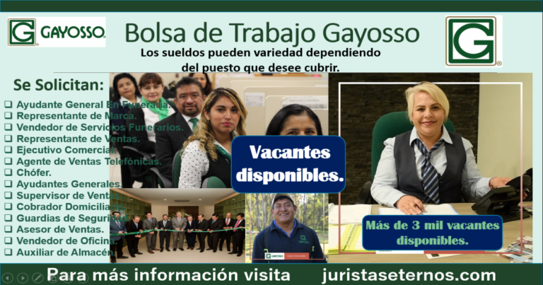 Bolsa de trabajo Gayosso