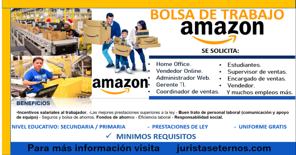 ≫ ⚖️Bolsa de Trabajo Amazon Juristas Eternos【2020 】🥇