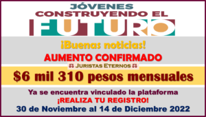 ¡Aumento confirmado para la Beca Jóvenes Construyendo el Futuro! te tenemos toda la información