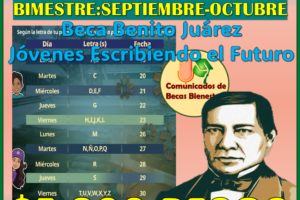 Jóvenes Escribiendo el Futuro 2026, este es tu calendario del bimestre Septiembre-Octubre