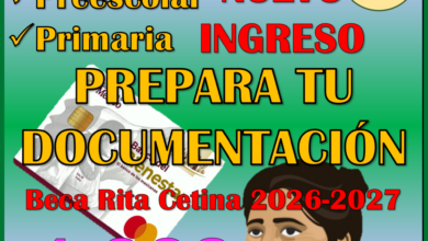 FECHAS OFICIALES DE REGISTRO: PRIMARIA Y SECUNDARIA BECA RITA CETINA 2026-2027
