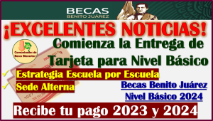 La entrega de Tarjetas para recibir tu Beca Benito Juárez Nivel Básico lo podrás recibir de 2 formas