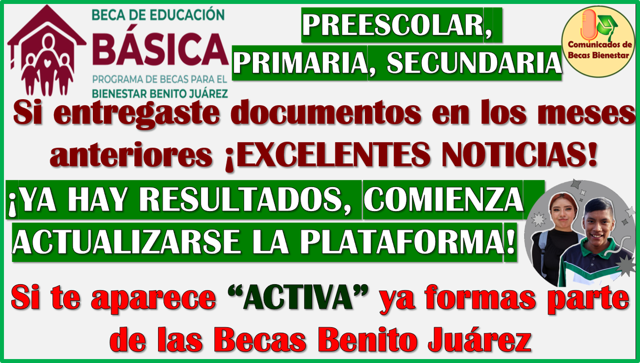 Si entregaste DOCUMENTOS en Julio, consulta tus RESULTADOS: Becas Benito Juárez 2024