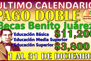 ULTIMO CALENDARIO OFICIAL DE PAGOS: BECAS BENITO JUAREZ 2024