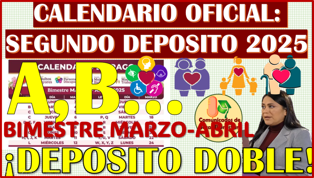 ≫ Calendario alfabético para el Segundo Pago 2025 de las Pensiones del ...