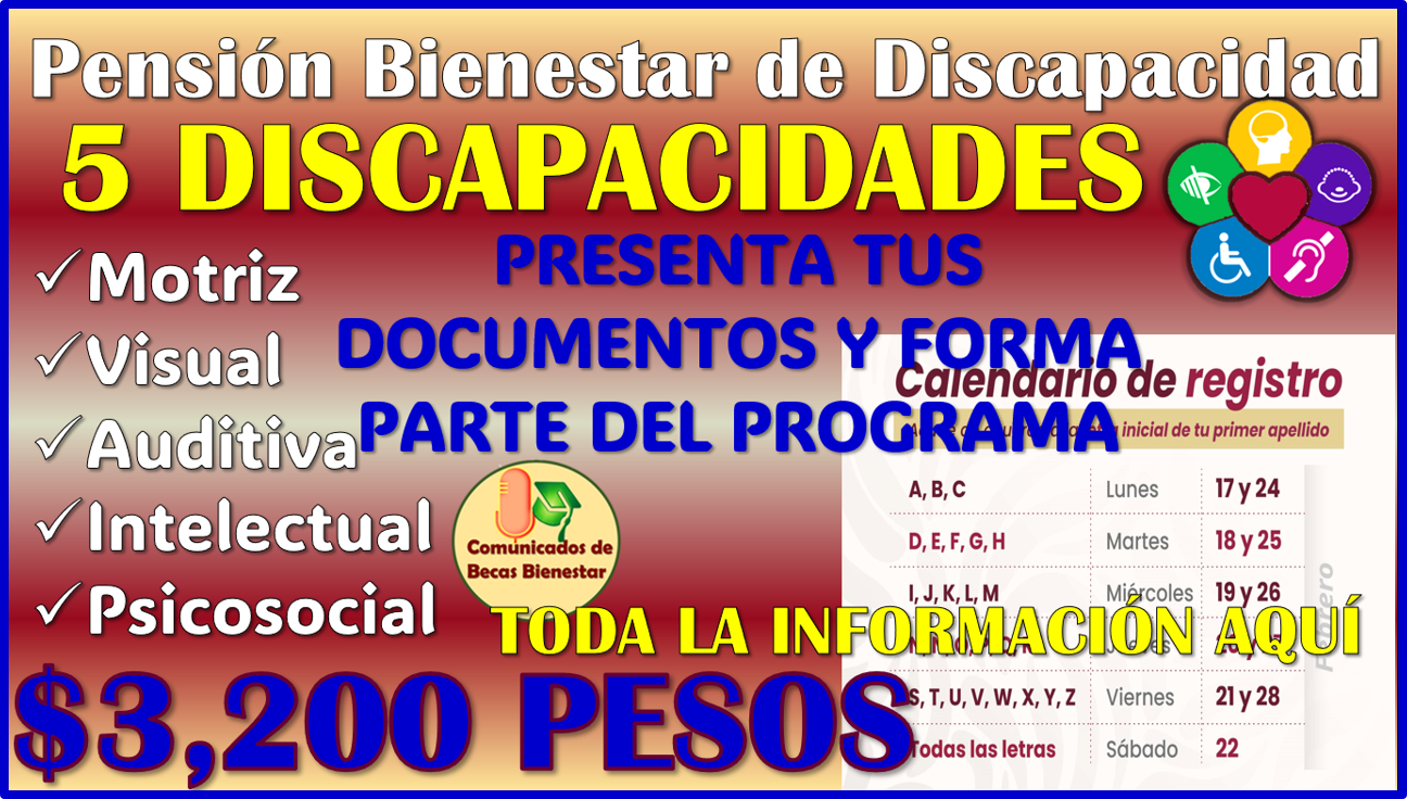 Estas son las 5 discapacidades que entran dentro de la Pensión Bienestar de Discapacidad 2025