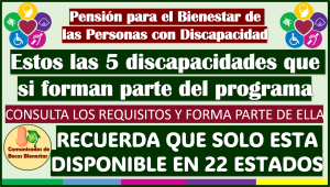 Presta mucha atención porque estas son las discapacidades que si entra dentro del Programa de la Pensión Bienestar de Discapacidad 2024