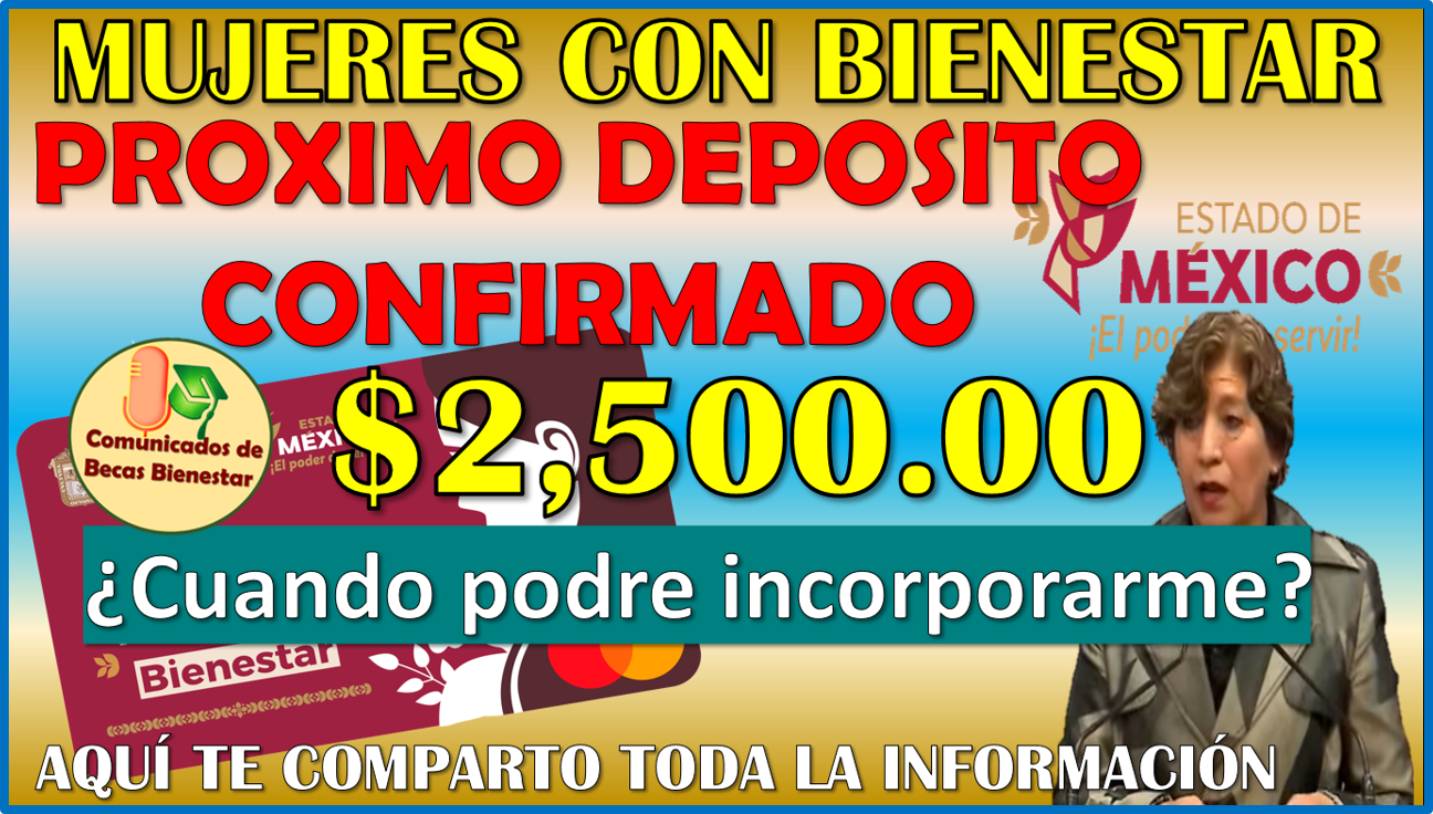 Tercer Depósito de Mujeres con Bienestar 2025, aqui te brindo toda la información