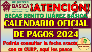 ¡ATENCIÓN! Este es el calendario oficial de pagos de las Becas Benito Juárez Básica 2024