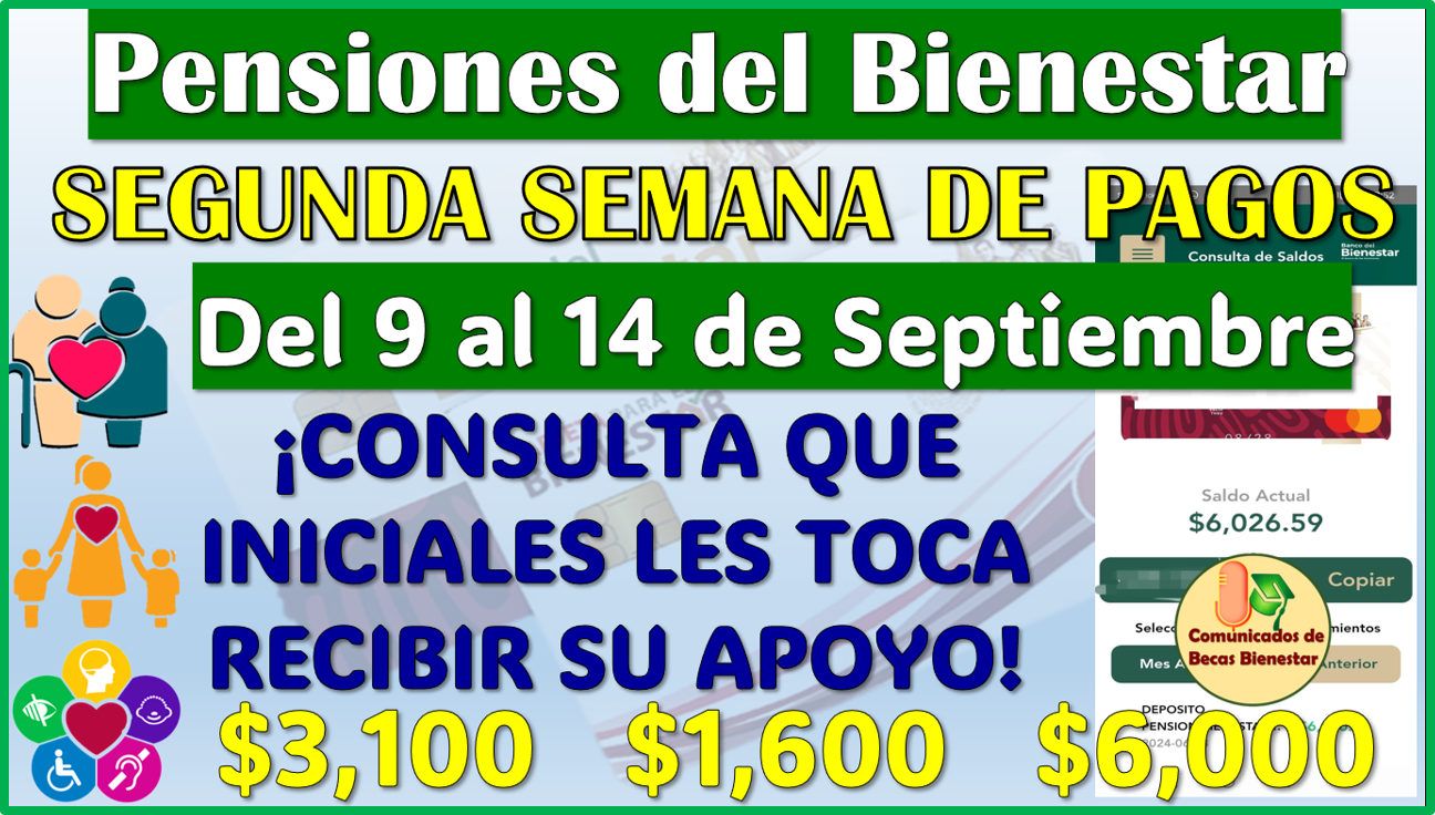 SEGUNDA SEMANA DE PAGOS: Pensionados del Bienestar, descubre cuales son las iniciales ¡QUINTO DEPOSITO 2024!