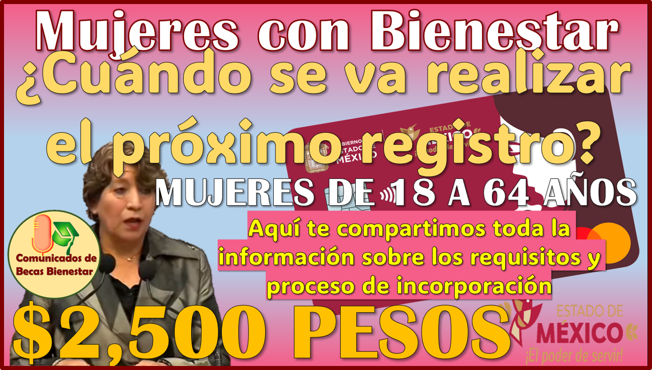 ¿Cuándo se va a realizar el próximo registro de Mujeres con Bienestar? aqui te informamos