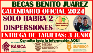 ¡RECUERDA QUE SOLO HABRÁ 2 PAGOS EN ESTE AÑO 2024! Becas Benito Juárez, aquí te comparto el Calendario Oficial