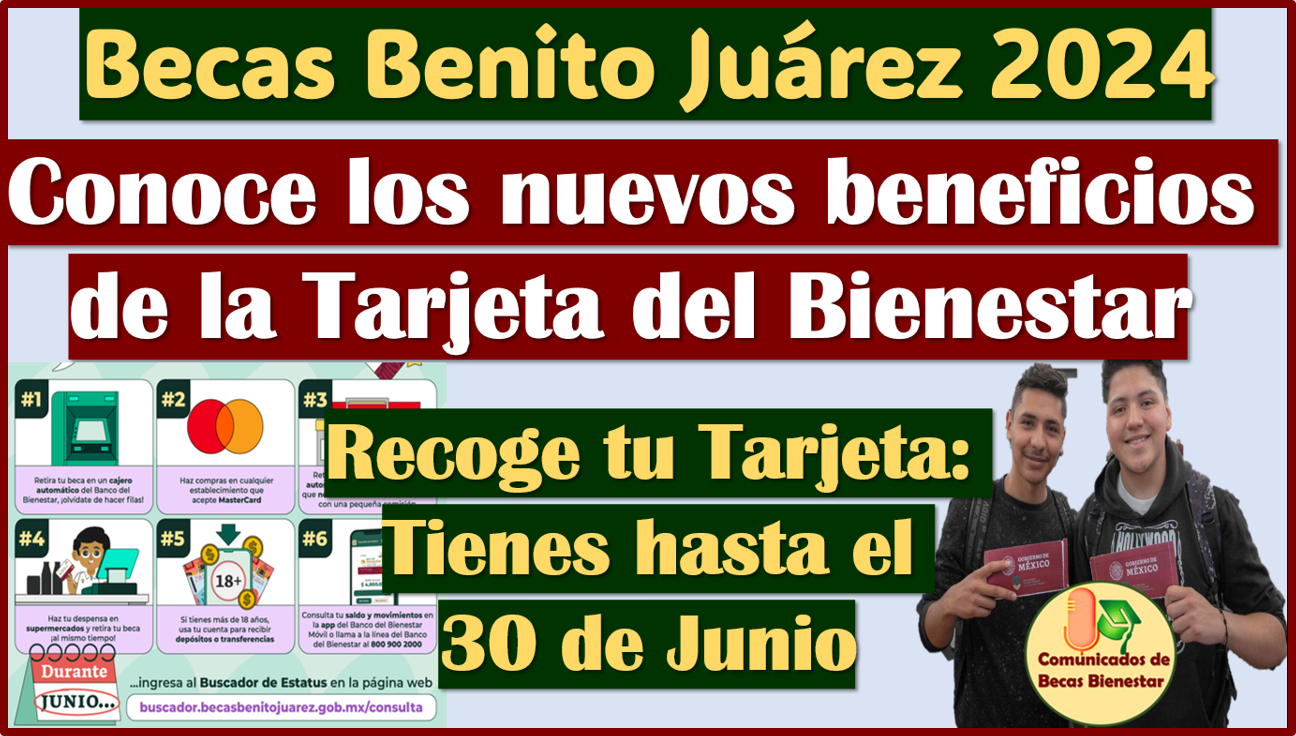 Becas Benito Juárez 2024, estos son los BENEFICIOS de su Tarjeta del Bienestar