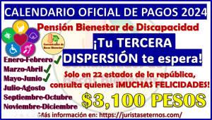 Conoce el Calendario Oficial 2024 de la Pensión Bienestar de las Personas con Discapacidad aquí te lo comparto