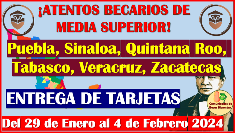 Nueva lista semanal de planteles para recibir tu Tarjeta del Bienestar de las Becas Benito JuÃ¡rez Media Superior Â¡CONSULTALO!