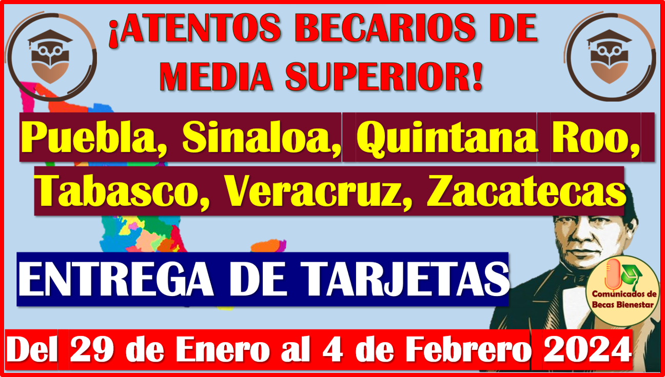 Nueva lista semanal de planteles para recibir tu Tarjeta del Bienestar de las Becas Benito Juárez Media Superior ¡CONSULTALO!