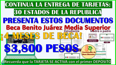 Presenta estos documentos y recoge tu Tarjeta del Bienestar de las Becas Benito Juárez Media Superior