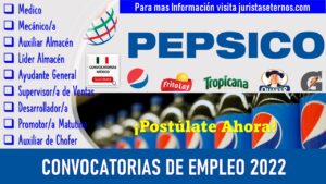 Convocatorias de empleos EMPRESA PEPSICO 2022-2023