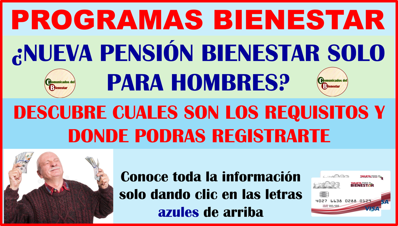 ATENCIÓN INFORMACIÓN IMPORTANE ANUNCIAN NUEVA PENSIÓN SOLO PARA HOMBRES EN CDMX ENSEGUIDA TE MOSTRAREMOS TODOS LOS REQUISITOS PARA PODER SOLICITARLO Y TE DIREMOS PARA QUE EDADES SON