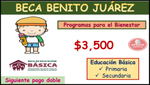 Beca Benito Juárez 2023: Fecha de pago doble para alumnos beneficiarios de Educación Básica.