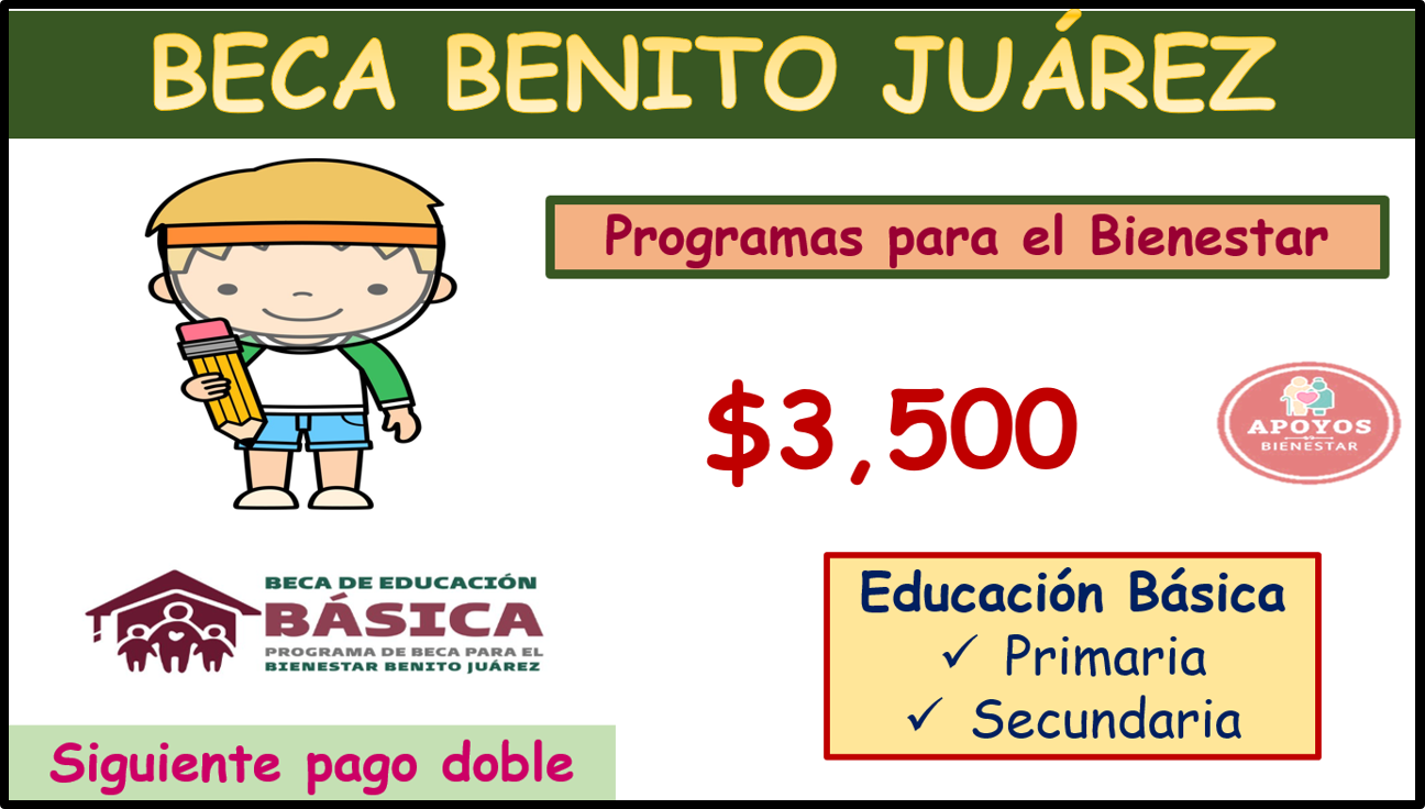 Beca Benito Juárez 2023: Fecha de pago doble para alumnos beneficiarios de Educación Básica.