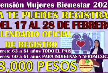 Si tienes entre 60 a 64 años REGISTRASTE en la Pensión Mujeres Bienestar ¡Ya está disponible el Calendario de Registro!