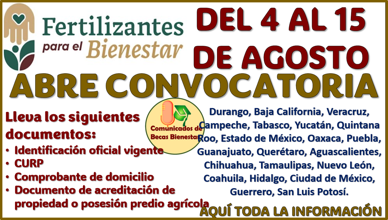 Fertilizantes para el Bienestar abre convocatoria para nuevas solicitudes, aqui te comparto información